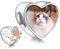 Annmors 925 Sterling Silber Charm Personalisierte Foto Anhänger fit Armband Halskette Maßgeschneiderte Herzform April Daisy Bild Perle Frauen Mädchen Katzen Hunde Baby Familie