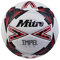Mitre Impel Evo Fußball | strapazierfähiger Trainingsball | Hyperseam-Technologie, Weiß/Schwarz/Leibchenrot, 5