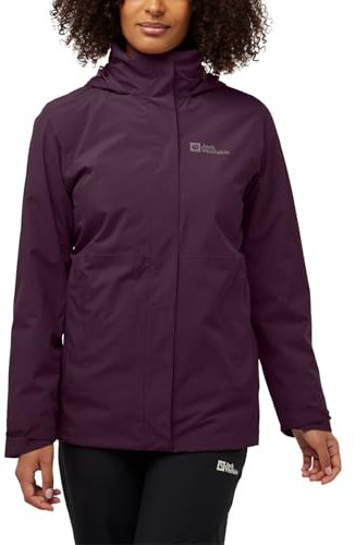 Jack Wolfskin Damen Rotwand 3in1 Jkt W, Midnight Plum, S EU