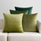 EMEMA 4er Set Samt Kissenbezug Kissenhülle Kopfkissenbezug Dekorative Dekokissen Couchkissen 40x40 cm Deko Bezug Sofakissenbezug für Wohnzimmer Schlafzimmer Büro Salbeigrün Serie