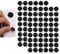 Aieino 108pcs Screw Hole Stickers Black, 21mm Furniture Hole Covers Self Adhesive Ugly Screw Hole Sticker Screw Caps Cover for Wood Furniture, Cabinet, Wardrobe, Cupboard, Shelve Plate