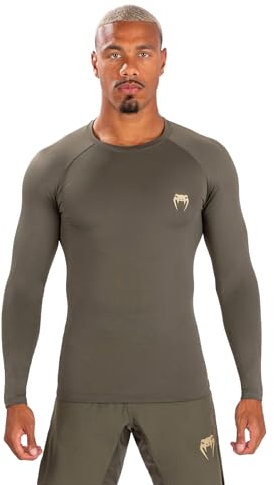 Venum, Contender Long Sleeve Rashguard, Men's, M, Khaki