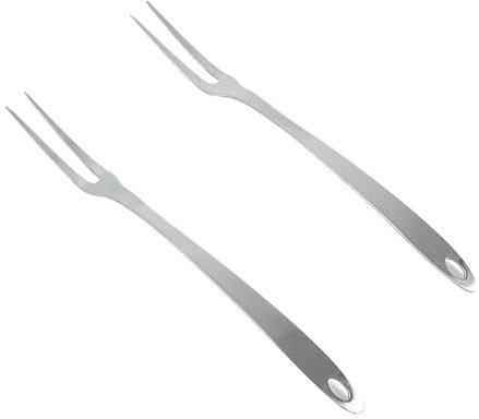 IMEEA 2 Pcs Meat Fork Stainless Steel Carving Forks 13 Inch Two Prong Fork Meat Cooking Forks for Chicken Turkey Beef Barbecue