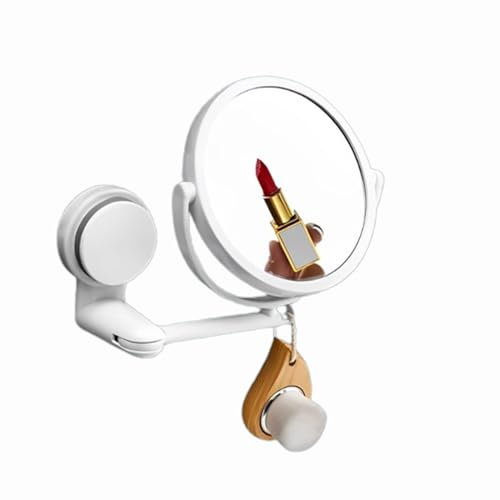 Bustlwor Miroir de Courtoisie Mural Pliable, Miroir Grossissant 3X avec Ventouse, Miroir Grossissant, Miroir de Maquillage,Miroir Ventouse Salle de Bain,Déal pour la Maison et Les Voyages
