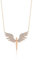 Einzelstück® Engel Halskette 925 Sterling Silber I 14K Gold, Roségold I Silberkette mit Schutzengel Anhänger I Echtschmuck Geschenk Taufe, Frau, Mutter (Angel Roségold)