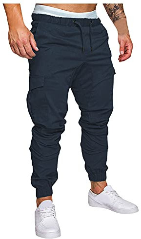 Generisch Lässige Herren Cargo Jogger Chino Hose Pants Mit Stretch Arbeitskleidung Männer Winter Hose Herren Schwarz Stretch Elegant Herren Cargohose Schwarz Paintball Hose Herren