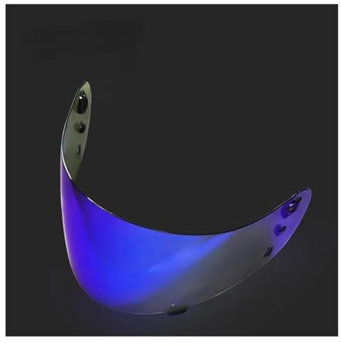 Windschutz UV Schutz Ersatz Visier Für Ic&on für Ai&rm&ad&a für Ai&rfr&am&e Pro Optics Shield Helmvisier Blau Iridium ROT Chrom Motorrad Integralhelmvisier(Blue)