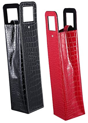 COLLBATH Lot De 2 De Transport pour Bouteilles De Vin Rouge Idéal pour Les Fêtes À Domicile