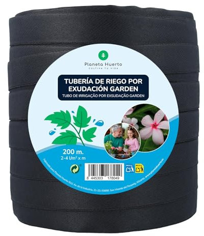 PLANETA HUERTO | Rollo Exudación Garden 200 m – Máxima Cobertura y Distribución de Agua para Grandes Áreas