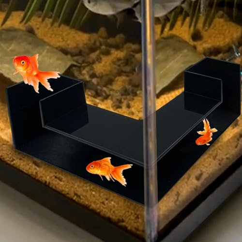 Generisch Garnelenhöhle Aquarium Tunnel, Schildkröten Fisch Verstecken Höhle, Eck-Aquariumhöhle für Wasserhaustiere zum Zuchten, Fischhöhle für Verstecken, Aquarium Deko