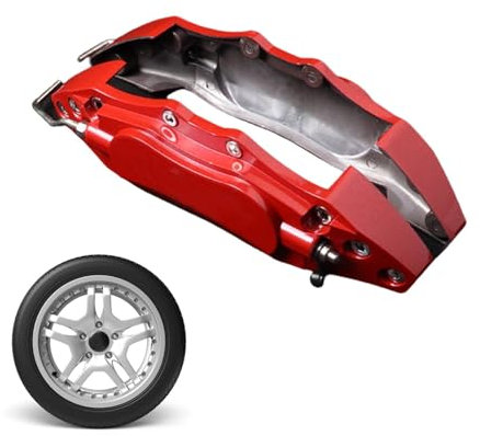 Universelle Bremssattelabdeckungen – 2-teiliges Alu-Schutzset | Moderne Scheibenbremsbelagabdeckungen für die Fahrzeugmodifikation | Langlebige Bremssattelabdeckungen