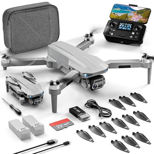 HHD Drone with 4K Camera for Adults Beginner,32GB SD Card Include,249g Foldable RC Quadcopter,Brushless Motor,Smart Return Home,Headless Mode and 2 Speeds(White)