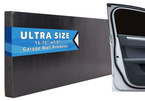 Upgraded PVC Thickened Coating Highly Elastic Garage Wall Protector car Door Protector (2-Pack Black)