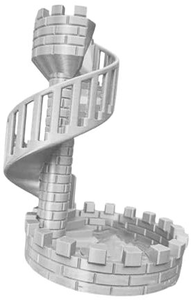 TTETTZ Würfelturm für Drachen RPG mit Ablage Und Rollmechanismus, Grau