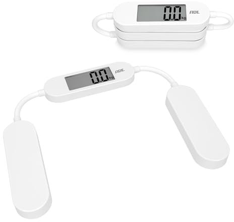 ADE Balance de voyage pliable | pèse-personne numérique avec une capacité de charge de 180 kg par pas de 100 g | balance corporelle précise avec écran LCD