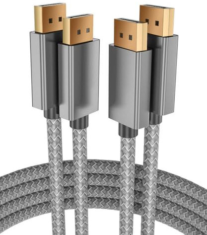 Itramax 8K 60Hz DisplayPort-Kabel 1M 2Stück,DP 1.4-Male Ultra-High-Speed-Kabel für Laptop/PC/TV/Gaming-Monitore 6,HBR3-Bandbreite von 32.4Gbps,4K@144Hz,2K@165Hz,1080P@240Hz.(kompatibel mit DP 1.2)