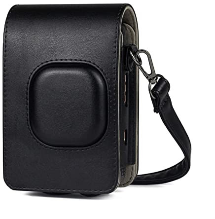 GVGMTAEAVZ Hybrid Instant Film Camera Bag PU Leather Retro Black Brown White Carrying Case Shoulder Bag Fit For Fujifilm Instax Mini Liplay Camera bag(Black)