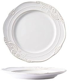 YOPI Keramik-Essteller, Kaffeetasse und Untertasse, geprägte Rose, Essteller, westlicher Essteller im Hofstil, Kochteller(8.6inchplates)