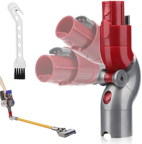 Adaptateur Flexible Rotatif pour Aspirateur Dyson V7/V8/V10/V11/V15, Nettoyage Sous Canapé et Lit, Remplace 970790-01 & 967762-01, Rotation à 180°
