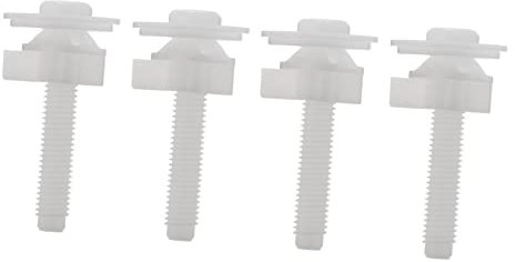 HOMSFOU 4Pièces Vis de Fixation de Siège de Accessoires de Fixation Universels pour Abattants Wc Rondelles Démontage Facile