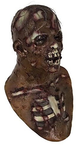 molezu Gruselige Zombie Vampir Maske aus Latex für Erwachsene, Halloween Kostüm Kopfmaske, Horror Deko und Requisite für Party und Karneval