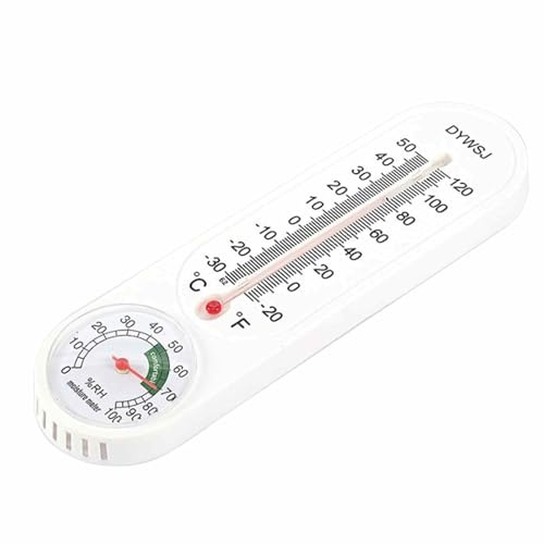 Raumthermometer - Analoges Temperatur-Feuchtigkeitsmessgerät, Thermostat Hygrometer mit doppelter Skala | Mechanische Temperaturmessung für Zuhause, Wohnzimmer, Büro, voll