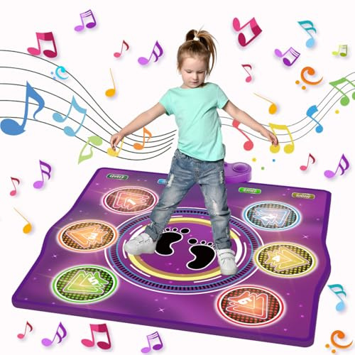 Upgrade Tanzmatte,elektronisches Musiktanzpad,mit 6 Leuchttasten,unterstützt Musikwiedergabe über das Handy,6Spielmodi,geeignet für Kinder von3-12Jahren,perfekt als Weihnachts- und Geburtstagsgeschenk