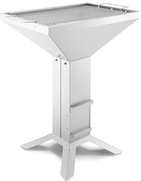 THÜROS T4 Holzkohlegrill 4-Fuß Edelstahl