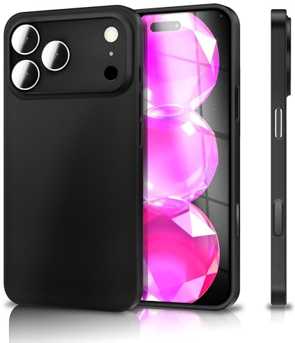 NALIA Ultra Slim Hardcase für iPhone 17 Pro Max - Hülle, Schwarz Opak | Vergilbungsschutz, UV-stabiles Polycarbonat, Linsen einzeln umschlossen, Anti-Fingerprint, Soft-Touch Grip