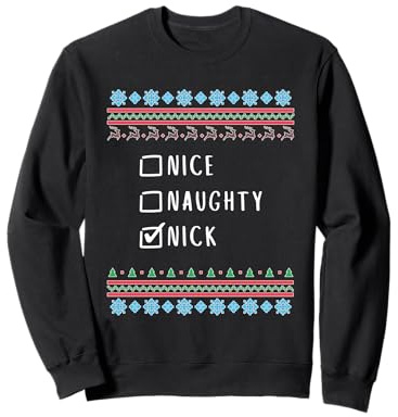 Simpatico Birichino Natale Nick Maglione Brutto Felpa