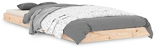Xhnifnb Massivholzbett Kiefer 75x190 cm Modernes Bettgestell inkl. Lattenrost für kleine Räume Gästezimmer Jugendzimmer
