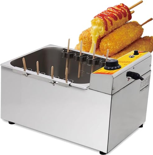 ASerZenith Friggitrice Elettrica da Banco, in Acciaio Inox, di qualità Professionale per Ristoranti E Uso Domestico.(1-393)