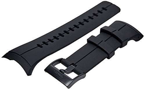 Suunto, Original Ersatz-Uhrenarmband für alle Suunto Sparten Ultra Uhren, Silikon, Länge: 24,5 cm, Stegbreite: 25 mm, Tiefschwarz, Inkl. Stifte zur Montage, SS022687000