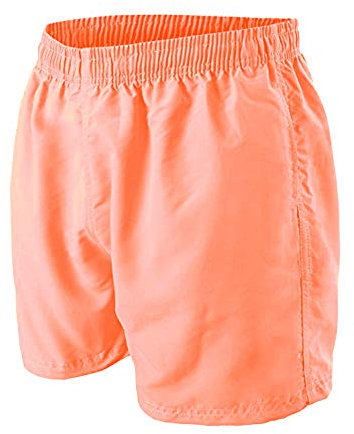 Stylische Knaben Jungen Badeshorts mit Mesh Einsatz inneliegendem Zugband 2 Farben whlbar Gr. 116 - 164 Bermudashorts Strandshorts Shorts BadehoseMartano, Salmon/ Neon Orange, 128