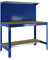 Simon Rack Banco de Trabajo Taller, Capacidad Carga 600 kg, 1445x1210x610 mm, Mesa de Trabajo, Azul/Madera - BT3