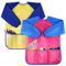 Amaza 2Pcs Malschürze Kinder Malkittel Bastelschürze 2-8 Jahre Langarm mit Klettverschluss (Gelb & Rosa)