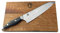 Kai Shun Nagare NDC-0706 Couteau de chef japonais ultra tranchant lame 20 cm + planche de cuisine en bois de fût ancien (chêne) 30 x 18 cm VK 409