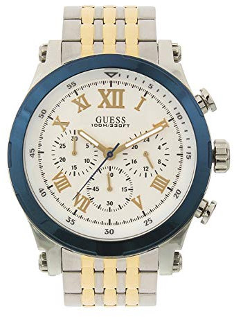 Guess Anker Herren Sport Chronograph Silber rund W1104G1
