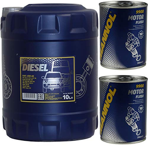 10L MANNOL Motoröl SAE 15W-40 DIESEL Motorspülung Motor Flush Reiniger