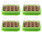 Schramm® Set de Cultivo de 4 Piezas macetas de Cultivo en Invernadero Invernadero de Interior 20.5 x 15.5 x 11 cm para 48 macetas de Cultivo Mini Cultivo en Invernadero