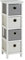 Home Source Storage Chest, Wooden Bedroom Hallway Cabinet, Faux Leather Drawers Organiser, White, 4 Drawer