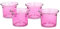 Creativery Teelichtgläser 63x45 mm Set 4 Stück Teelichthalter Glas mit geschwungenem Rand Tulpenform Farbauswahl: rosa 148
