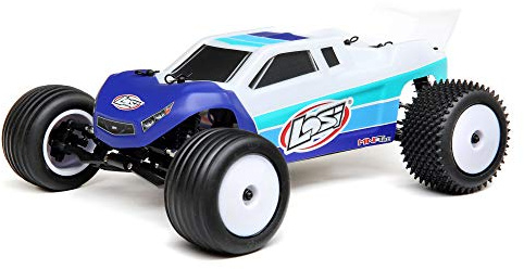 LOSI 1/18 Mini-T 2.0 2WD Stadium Truck Brushless RTR, blau, LOS01019T2