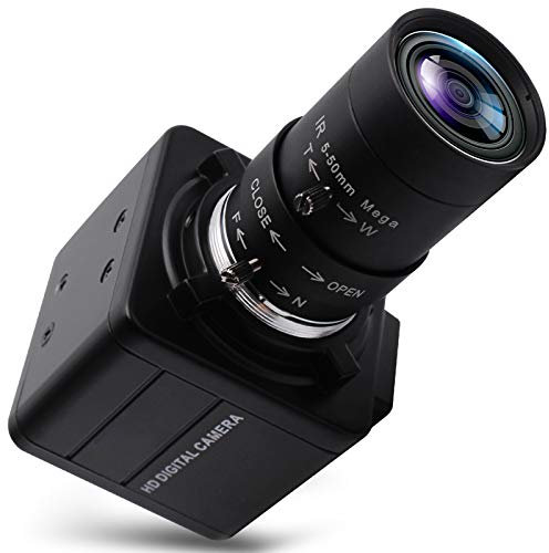 Svpro 4K USB Webcam mit 5-50mm Varifokalobjektiv, 10X optischer Zoom Webkamera mit IMX317 Sensor, UVC Manual Zoom Kamera für Mac/Window/Linux/Raspberry Pi