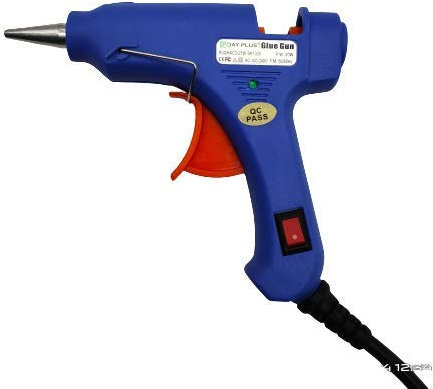 Mini Hot Glue Gun with Sticks (50pcs 100mm), Heat Up Quickly 20W Heating Hot Melt Glue Gun, ON-Off Switch Easy for DIY Arts, Hobby, Craft, Home Repairs, Fabric,Wood, Glass, Card, Plastic