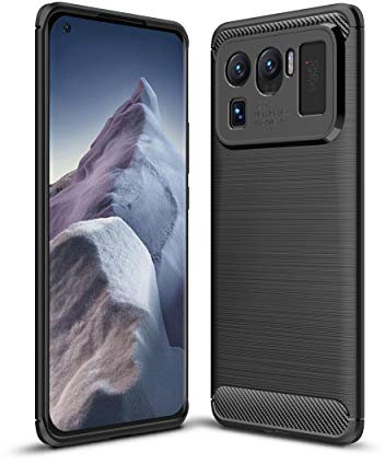 TingYR Coque pour Xiaomi Mi 11 Ultra, Housse Silicone Ultra Mince, TPU Silicone, Anti Rayure, Anti Chute, Durable, Housse Étui pour Xiaomi Mi 11 Ultra Smartphone.(Noir)