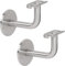 PRIOstahl Handlaufhalter Handlauf Wandhalter Handlaufstütze - 2 x Handlaufträger an Rundrohr Ø 33,7 mm zum Anschrauben Flach an die Wand für M8 Stockschraube für Geländer aus Edelstahl V2A