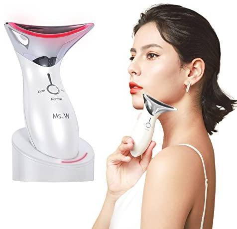 Ms.W Beauty Gesichtsmassagegerät, Hot & Cool Facial Lifting Massagegerät Hautstraffungsmaschine Hautpflegewerkzeuge, Hochfrequenz-Anti-Aging-Gesichtsstraffungsgerät Halsstraffungsstraffer Falten