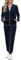 Irevial Tuta da Ginnastica Donna Casual Completo Sportiva Due Pezzi Giacca a Zip Tuta Pigiama Velluto Tempo Libero da Casa Blu Navy S