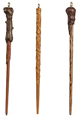 Hallmark Keepsake Christmas Ornament 2022, Harry Potter Wizarding Wands, Metal Set of 3